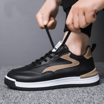 Men Trendy Lace-up Round-toe Flat-soled Outdoor Walking Running Shoes