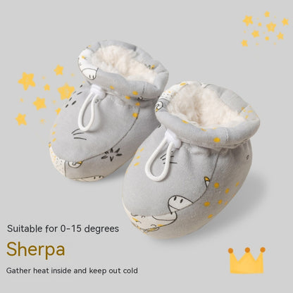 Baby Shoes Toddler Warm Cotton-padded Shoes With Velvet