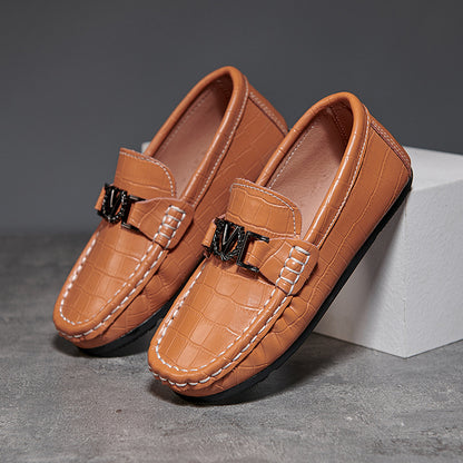 Children's Slip-on Leather Shoes
