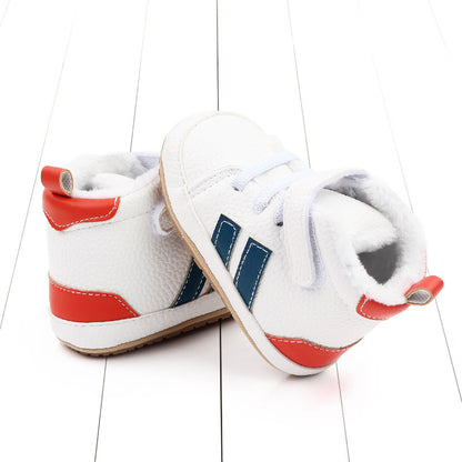 Sports Soft-sole Cotton High-top Baby Shoes