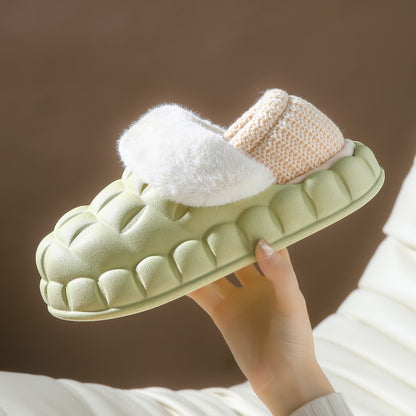 Women Bubble Shoes With Foldable Heel Warm Indoor House Slippers