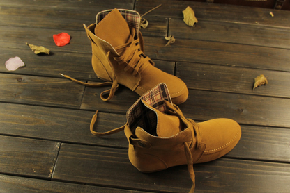 Winter new women's boots flat lace boots