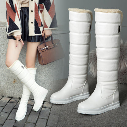 Casual leather platform boots