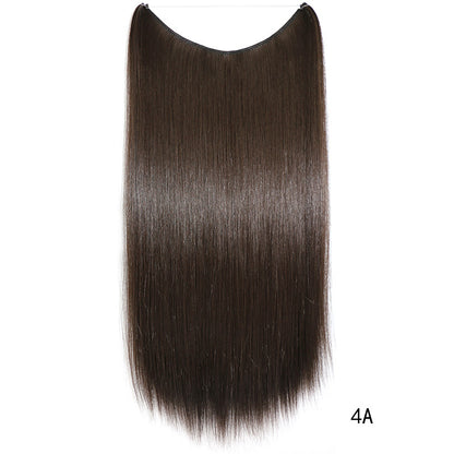 Invisible Wire No Clips in Hair Extensions Secret Fish Line Silky Straight Synthetic