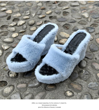 Wedge Heels Hair Shoes For Women