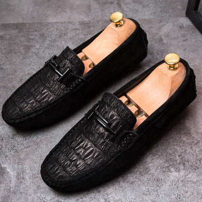 Men's Peas Shoes Driving Low-Top Flat Shoes