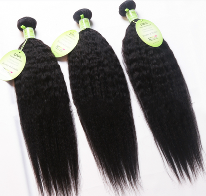 Brazilian hair kinky Yaki straight curtain wig