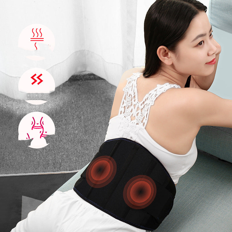 Cordless Massaging Heating Pad for Back Pain Relief