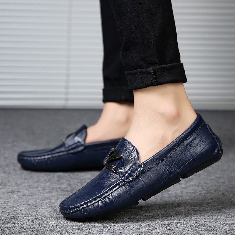 Low-top leather shoes loafer