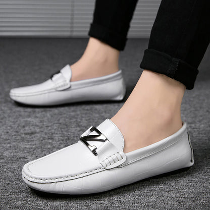 Low-top leather shoes loafer