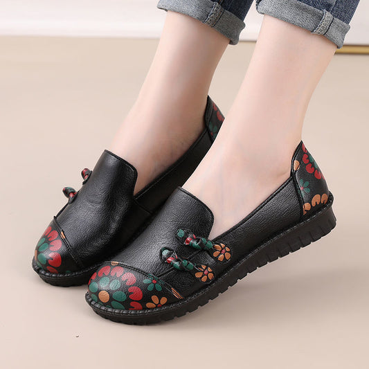Ethnic Style Mother Soft-Soled Lazy Comfortable Flat Shoes