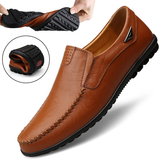 New Peas Men's Casual Leather Shoes