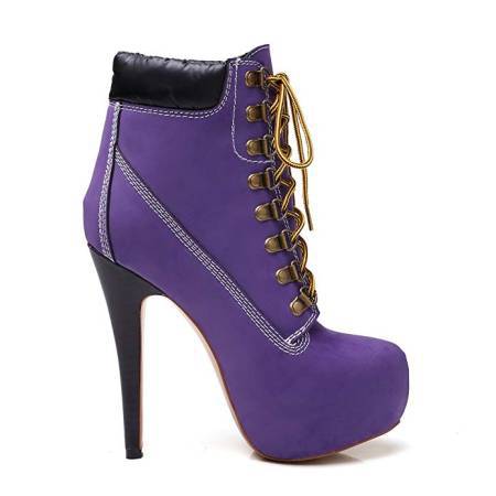 New High Heels Stilettos Fashion Ankle Boots Woman Lace Up Sexy Boots