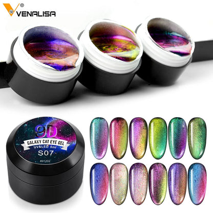 Venalisa 9D Gel Varnish Cat Eye Chameleon Varnish Nail Manicure Nail Gel Polish