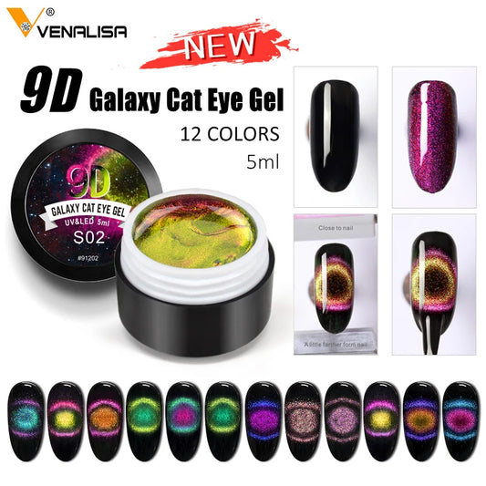 Venalisa 9D Gel Varnish Cat Eye Chameleon Varnish Nail Manicure Nail Gel Polish