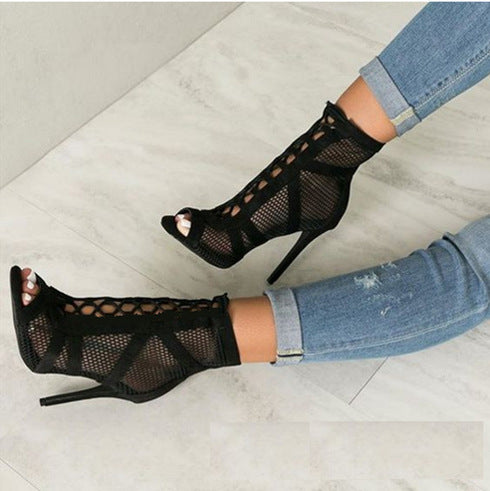 Net Shoes Women Fire Short Boots