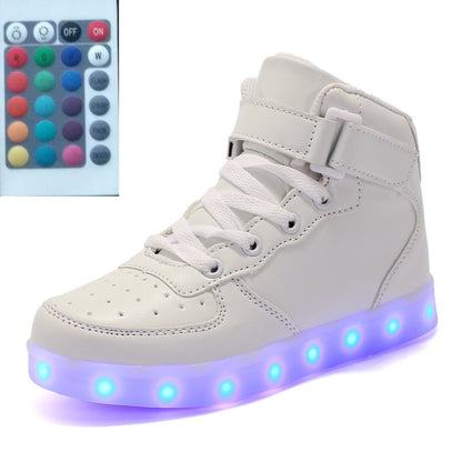 High-top LED Luminous Shoes Remote Control Light Shoes