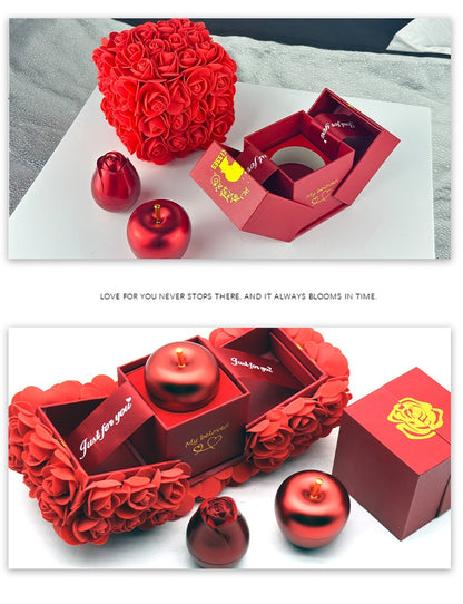 Lovers Rose Eternal Flower Jewelry Box Set