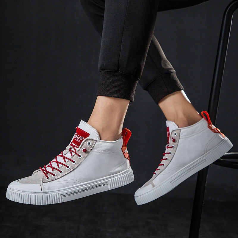 High-top canvas shoes