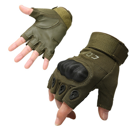 Men Tactical Rubber Knuckle Protective Gear Tactical Gloves