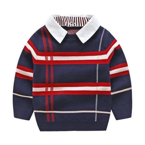 Plaid Toddler Kid Sweater Knit Pullover