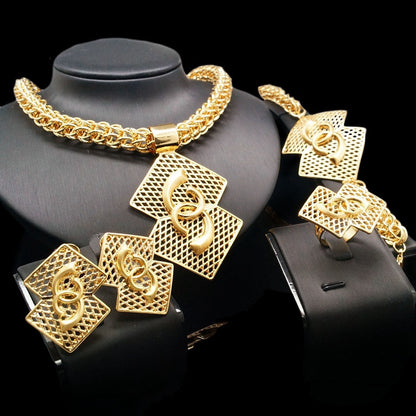 Dubai Gold 18K Gold Plated Jewelry Set