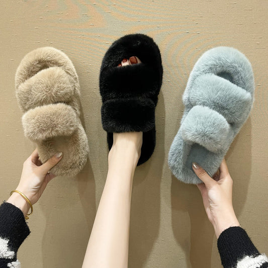 Fuzzy Slippers Women Fluffy Bedroom Slippers