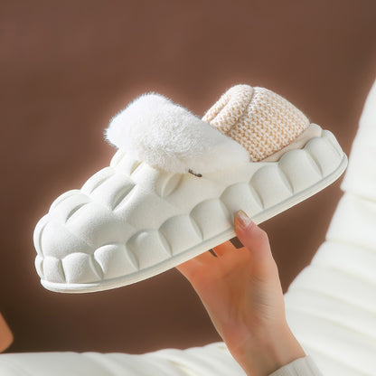 Women Bubble Shoes With Foldable Heel Warm Indoor House Slippers