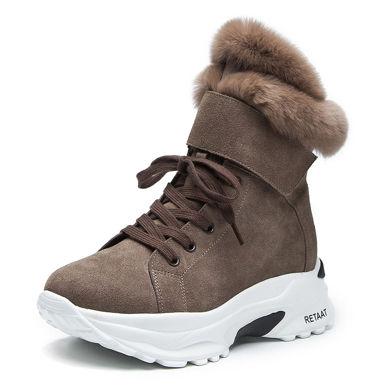 Women's Urban Style Plush Boots
