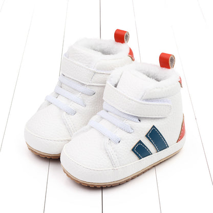 Sports Soft-sole Cotton High-top Baby Shoes