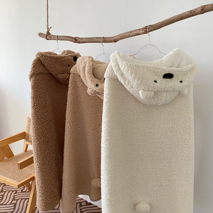 Ins Cartoon Bear Student Shawl Cape