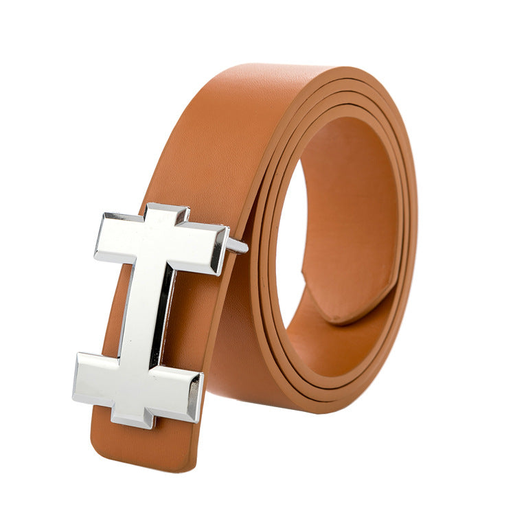 Unisex Luxury Designer Belt Bold Buckle Elegance