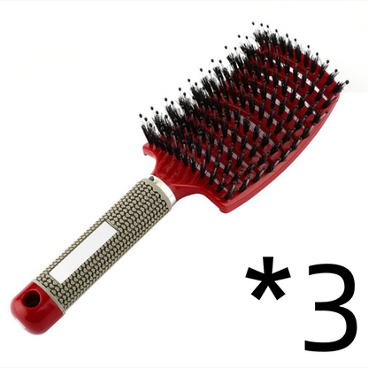 Women Detangler Hair Brush Bristle Nylon Scalp Massage Teaser