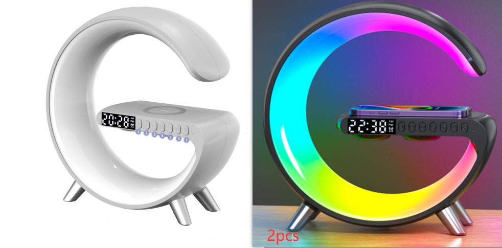 Intelligent G Shaped LED Lamp Bluetooth Wireless Charger Atmosphere Lamp