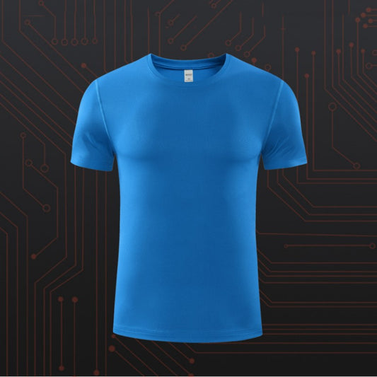 Men Quick Dry Round Neck Short Sleeved T-shirt