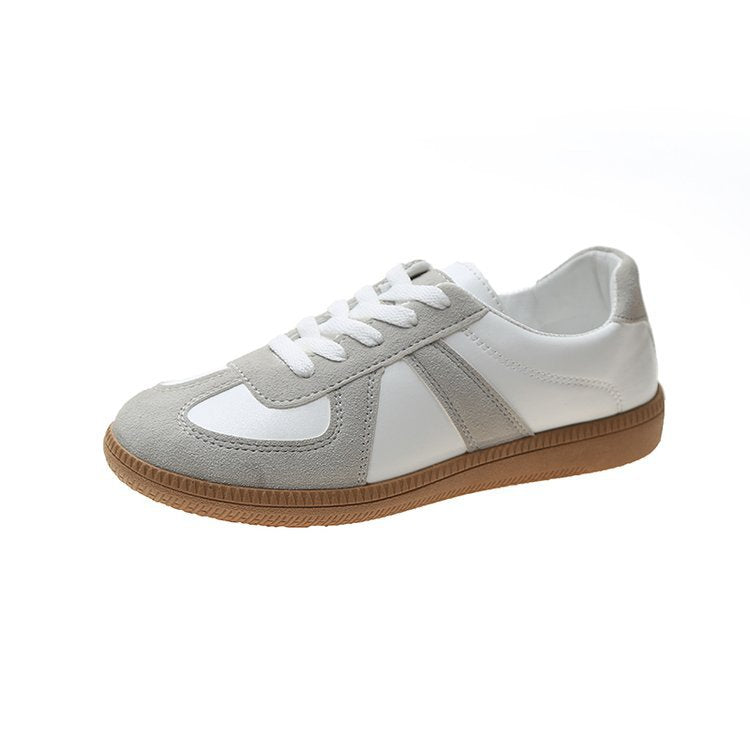 Flat White Shoes Retro Casual Sneakers