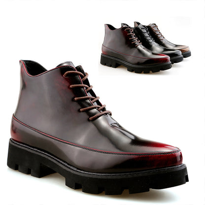 Casual platform leather business shoes