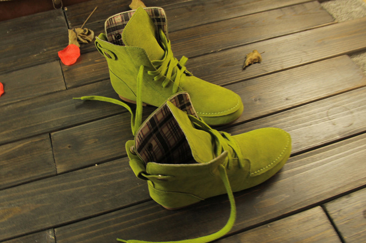 Winter new women's boots flat lace boots