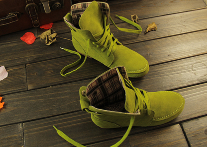 Winter new women's boots flat lace boots