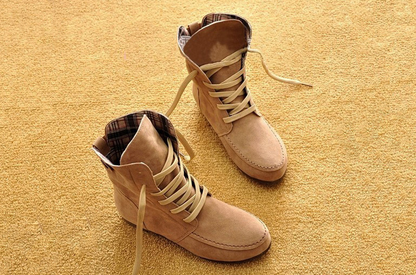 Winter new women's boots flat lace boots