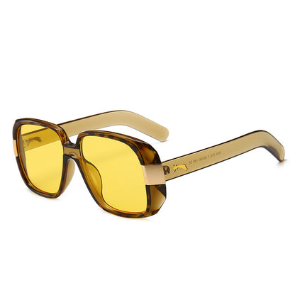 Square tortoiseshell sunglasses gold