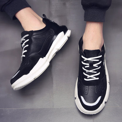Men's leather casual running shoes
