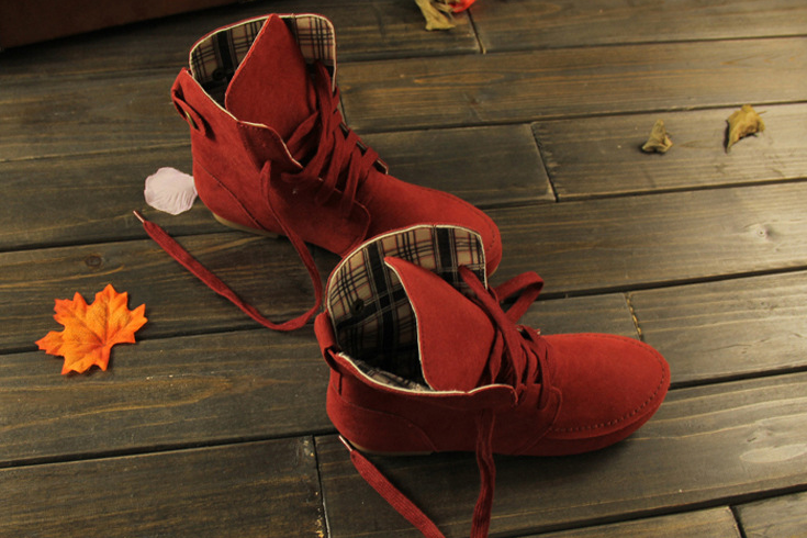 Winter new women's boots flat lace boots