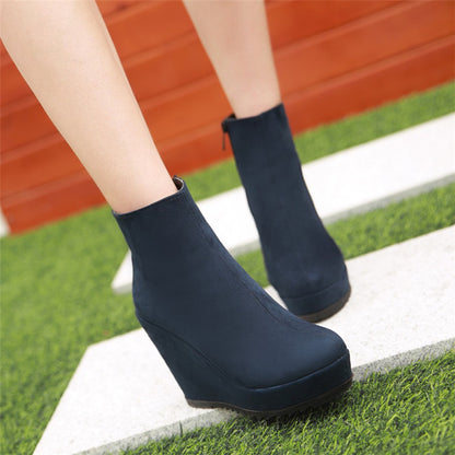 Autumn And Winter Women Platform Platform Wedge Boots