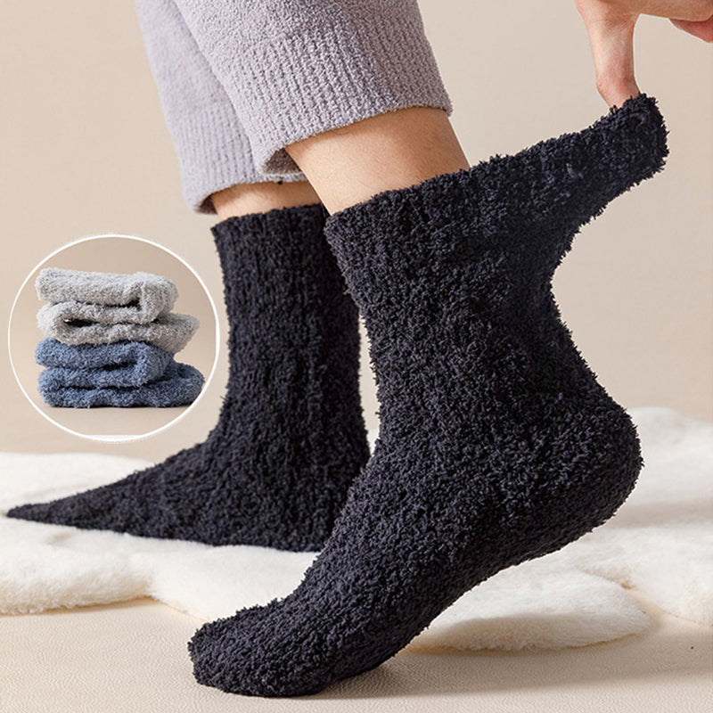Winter Warm Fuzzy Coral Fleece Velvet Thickened Sleeping Floor Socks