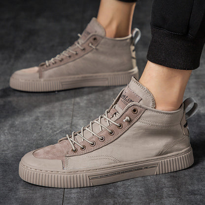 High-top canvas shoes