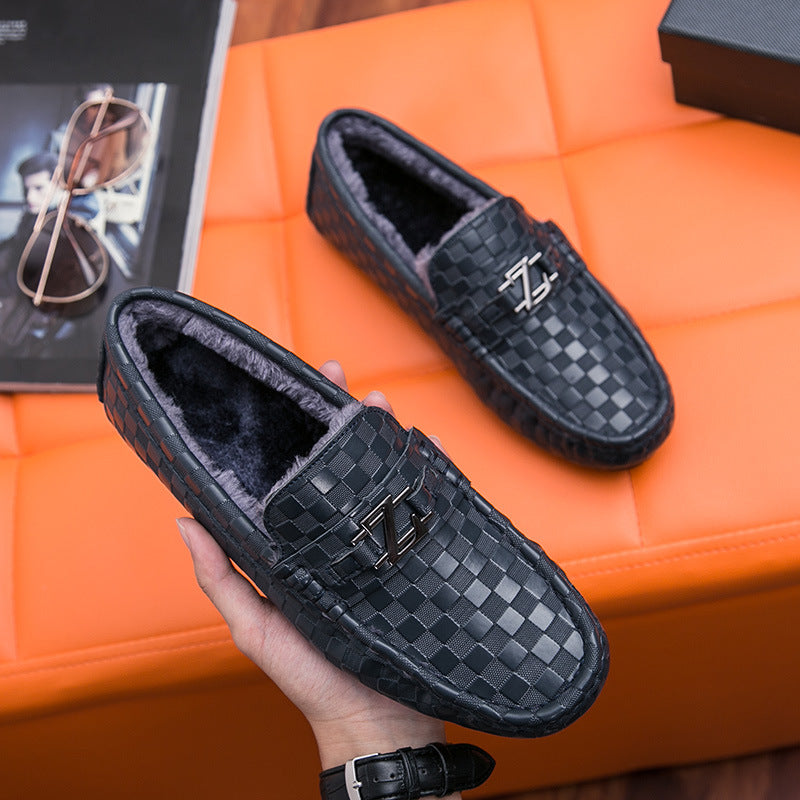 Low-top leather shoes loafer