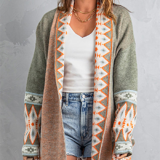 Fashion Mid-length Sweater Coat