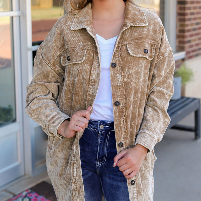 Long Thigh-length Loose Casual Jacket