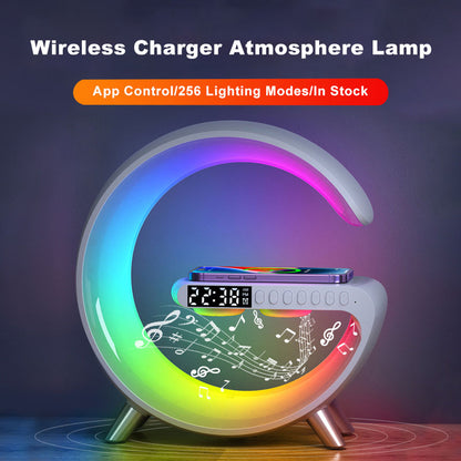 Intelligent G Shaped LED Lamp Bluetooth Wireless Charger Atmosphere Lamp